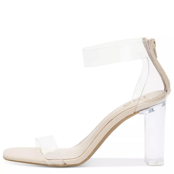 INC International Concepts Makenna Two-piece Clear Vinyl Dress Sandals 11 - Picture 3 of 9